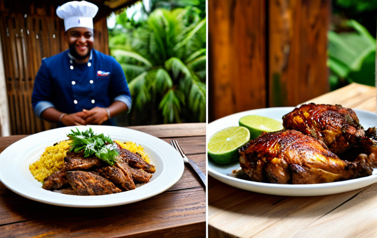 자메이카와 도미니카공화국 비교 - **Dominican Republic - Beach Resort:** "A wide shot of a luxurious, fully booked all-inclusive resor...