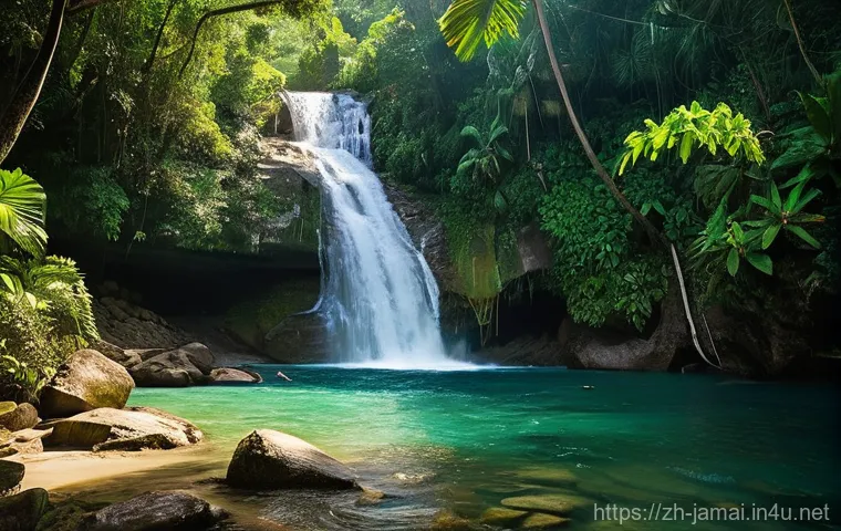 자메이카에서 유명한 커플 여행지 - **Prompt 1: Negril Sunset Serenity**
    "A young couple, both dressed in modest, stylish beachwear ...