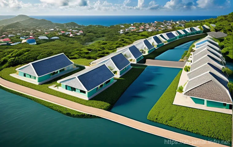 자메이카 자연재해와 대비책 - **Prompt:** "Inside a typical, cozy Jamaican home, a family—a mother, father, and their child (aroun...